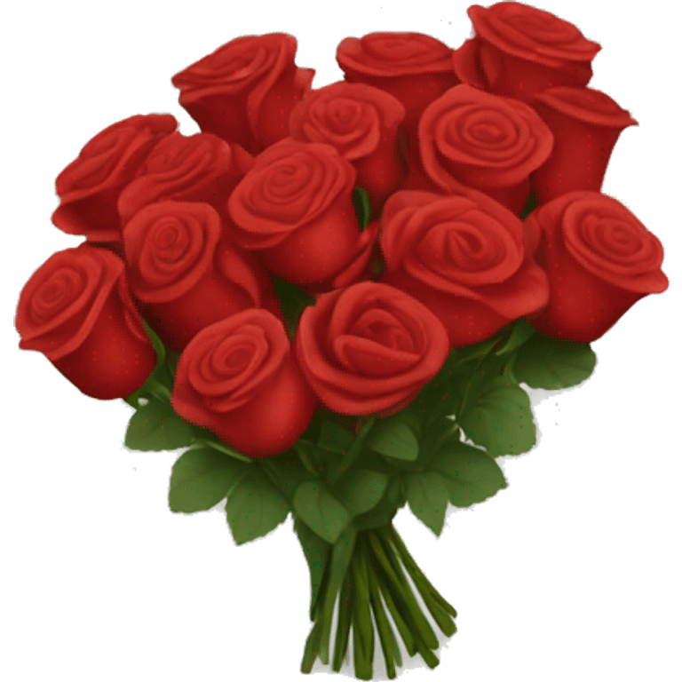 Red roses bouquet  emoji