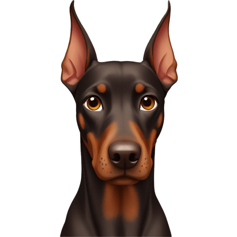 Brown Doberman pinscher  emoji