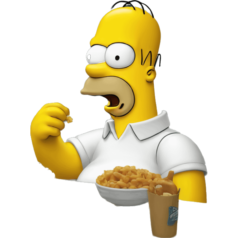 Homer Simpson eating homer simpson emoji