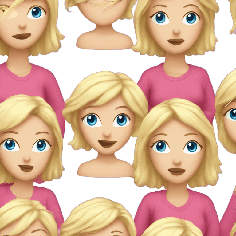 blue eyed blonde mom night sweats realistic pink emoji