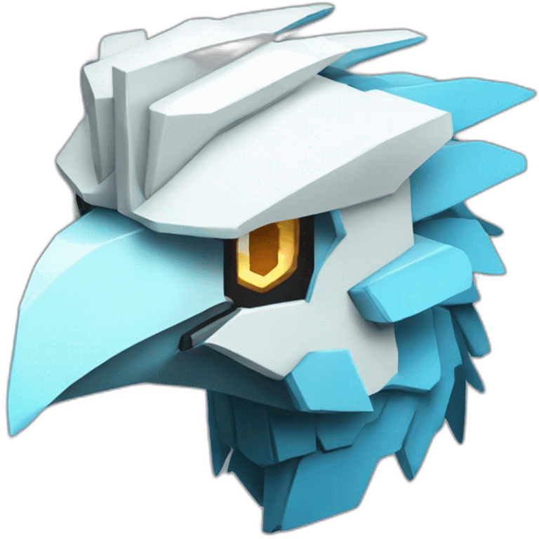 Minecraft Articuno Cyberpunk Head emoji