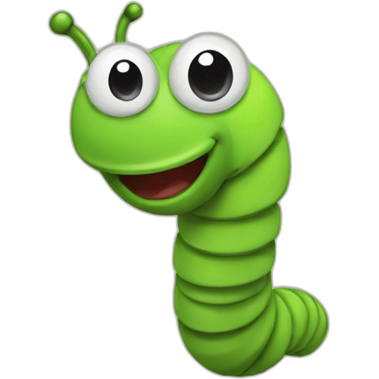 friendly worm emoji