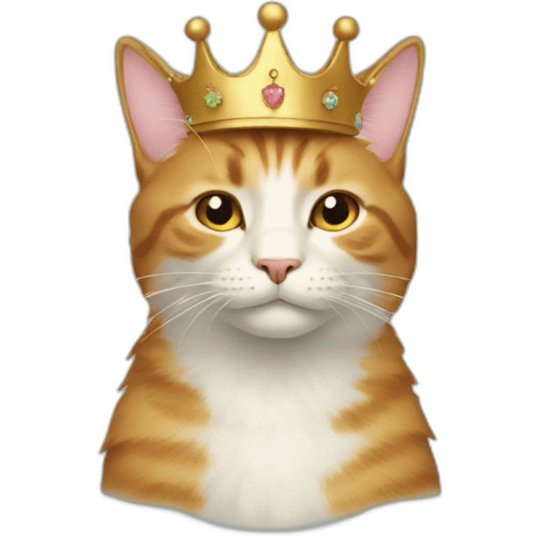 Cat with crown emoji