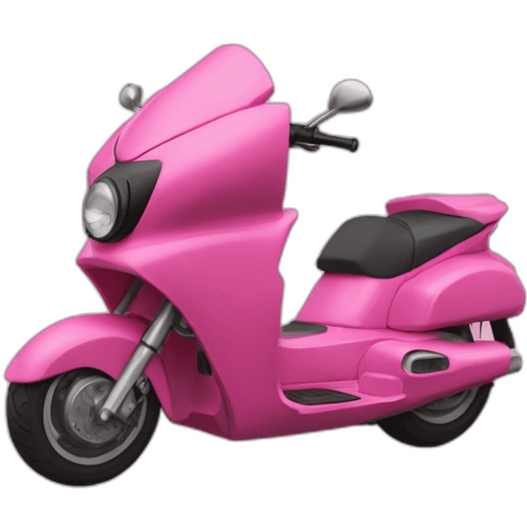 Moto y corazon rosado emoji