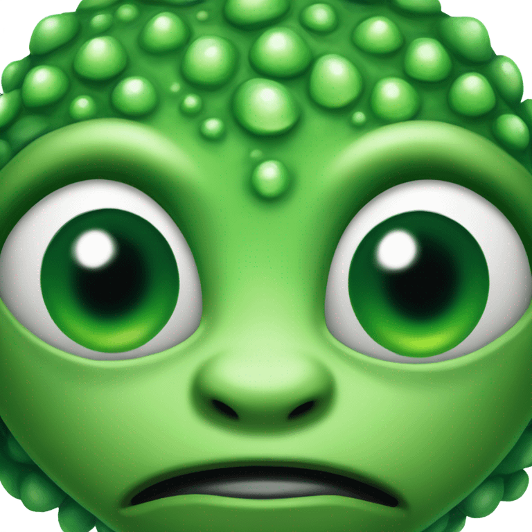 Alien portrait detailed with green scales emoji