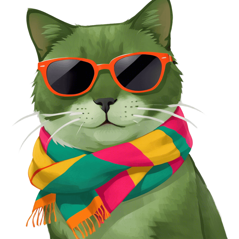 Cat with sunglasses emoji