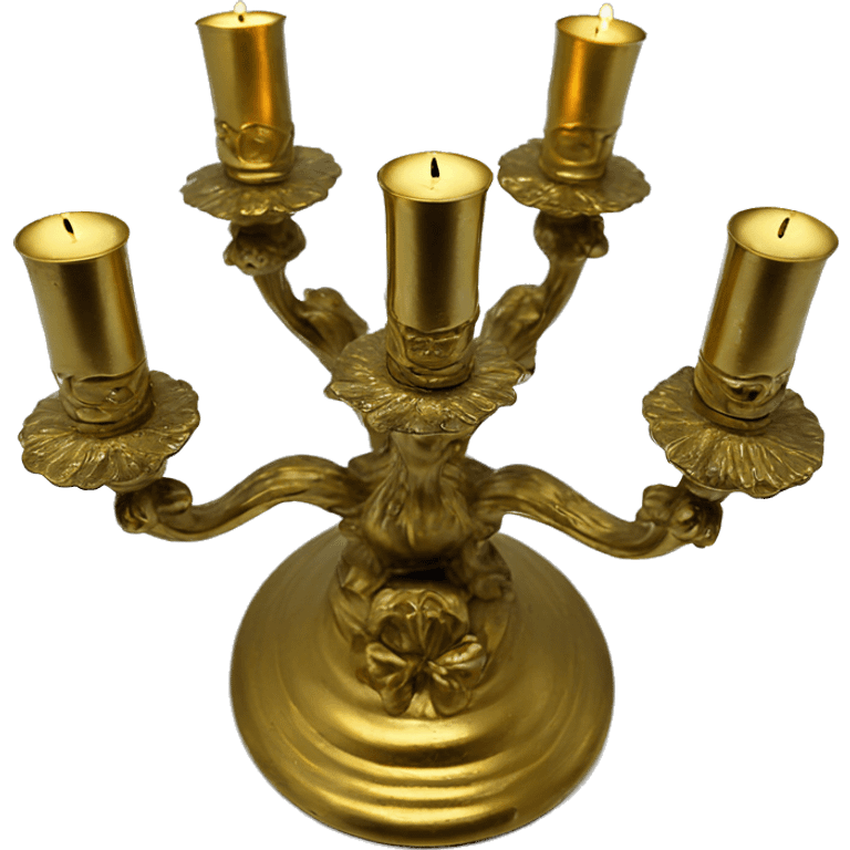 Gold Vintage candle holder for 5 candles  emoji