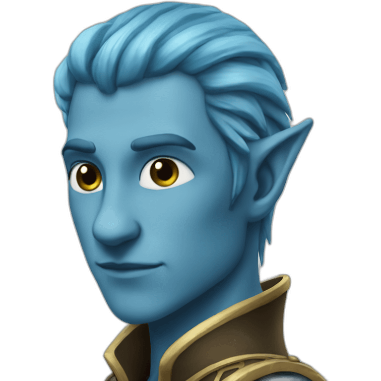 Blue-Elf-Man-tyrkys hair  emoji