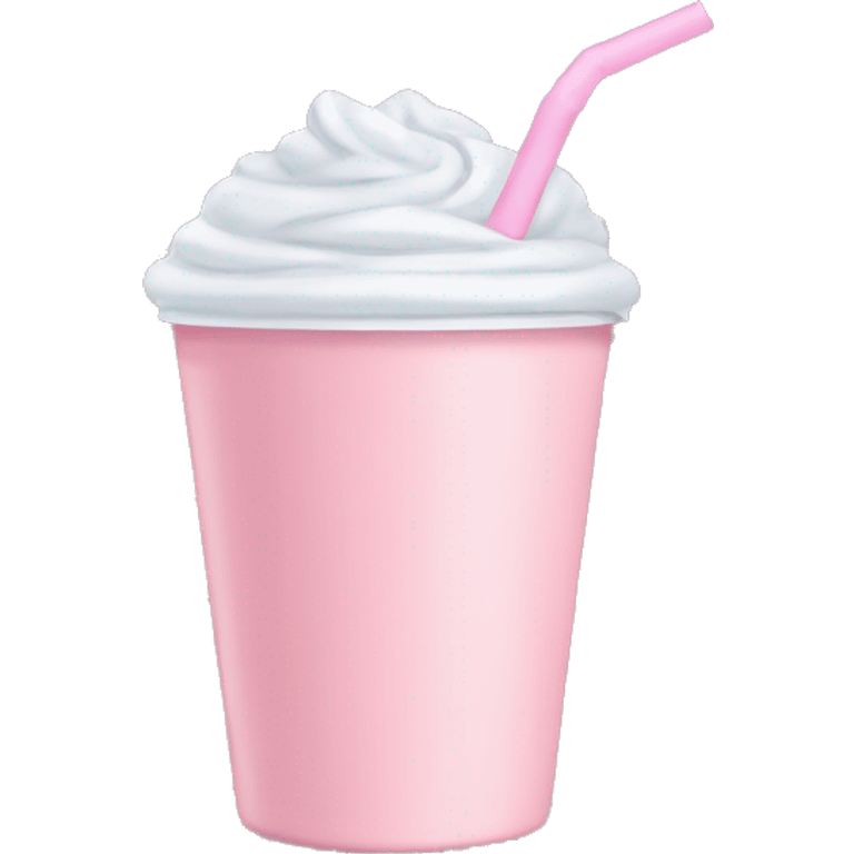 Light pink cup with a straw emoji