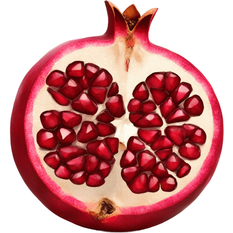 Pomegranate cut in half emoji