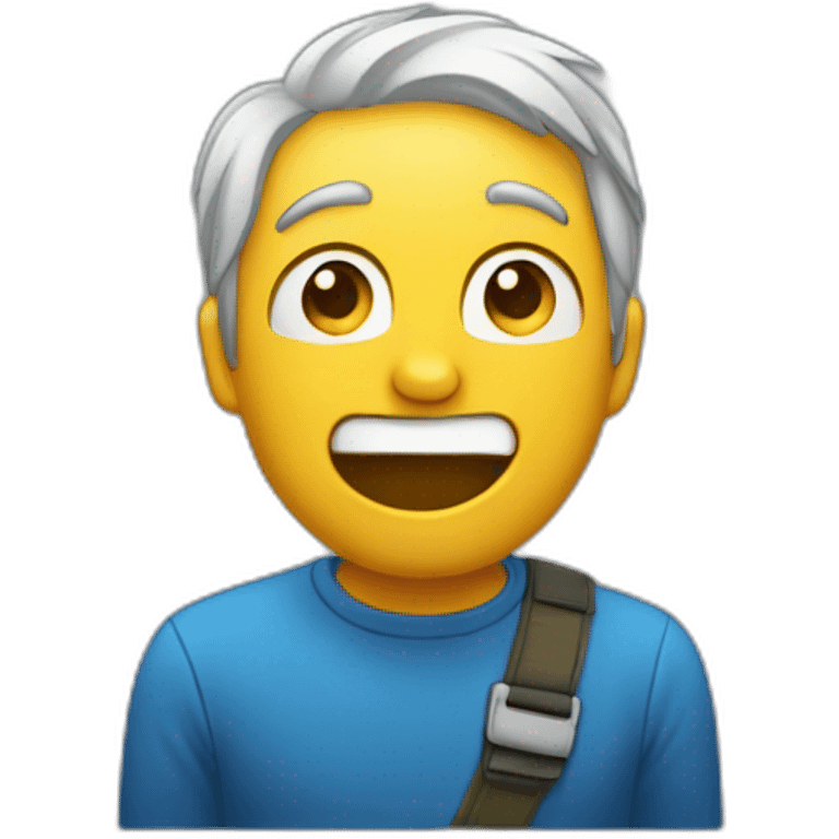 Homme qui pleure de rire emoji