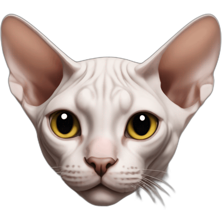 cat sphynx black emoji