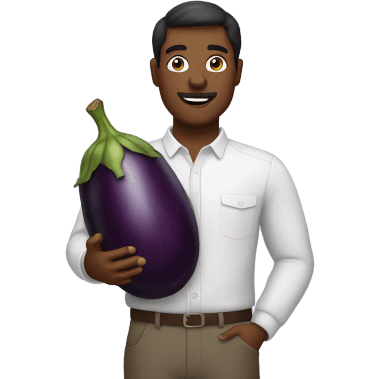 man with eggplant emoji