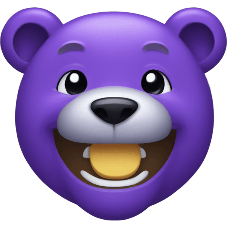 Purple bear winking emoji