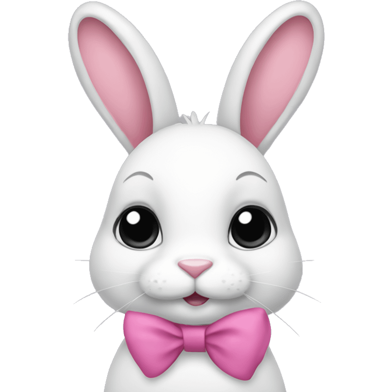 bunny with pink bow emoji