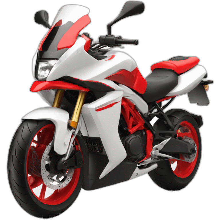 Moto super motars rouge et blanche emoji