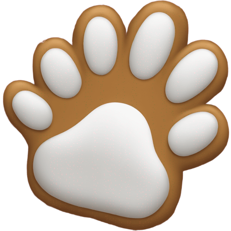 Dog paw merry Christmas emoji