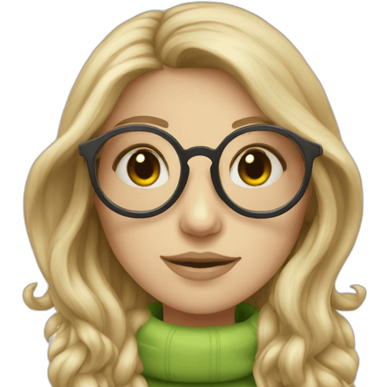 white girl nettle glasses emoji