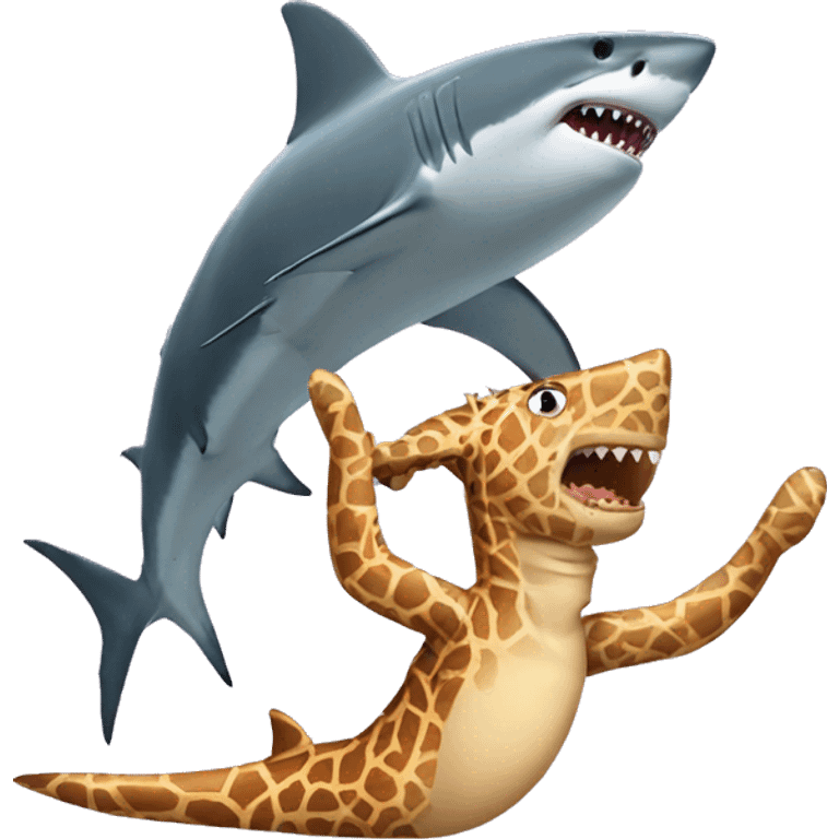 shark twerking with giraffe  emoji