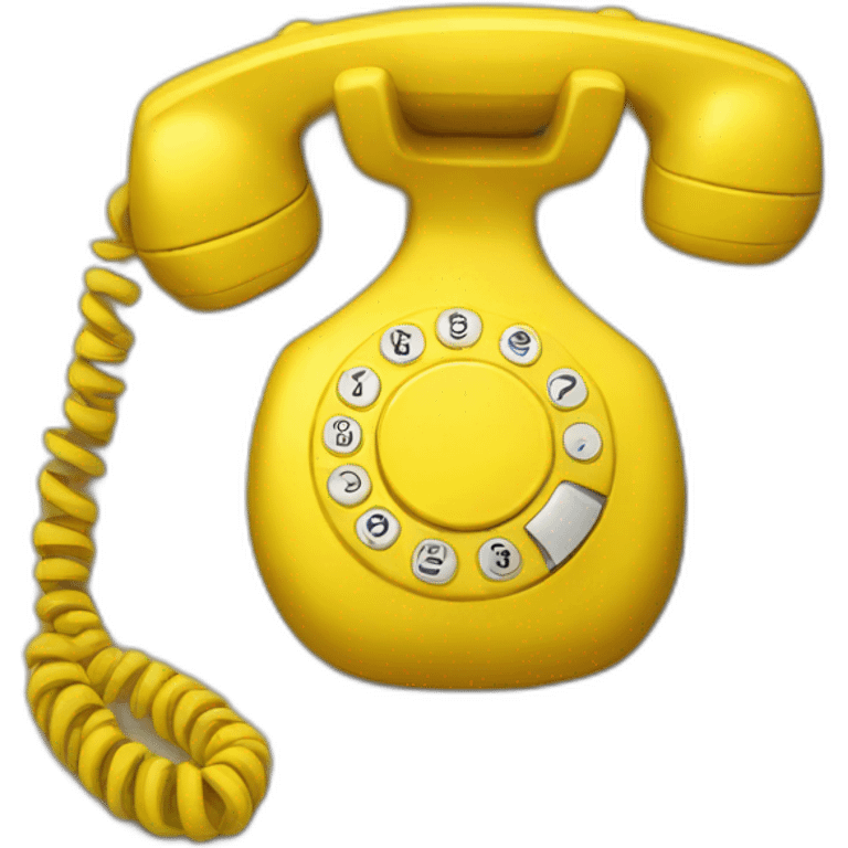 yellow phone emoji