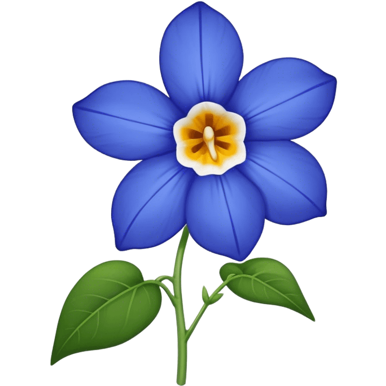 single Blue Thunbergia, straight stem emoji