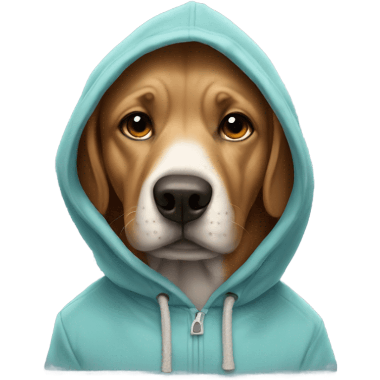 dog wearing hoddie  emoji