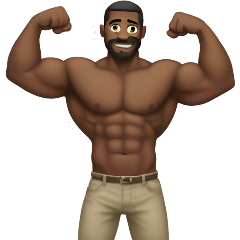 survivor proud of himself flexing his muscles emoji