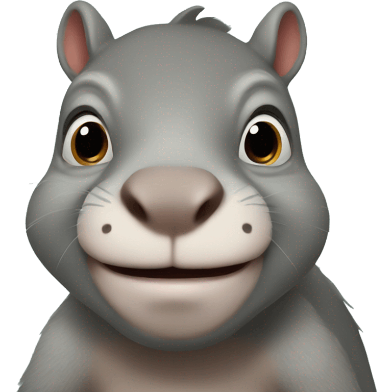 Squirrel with a hippo head emoji