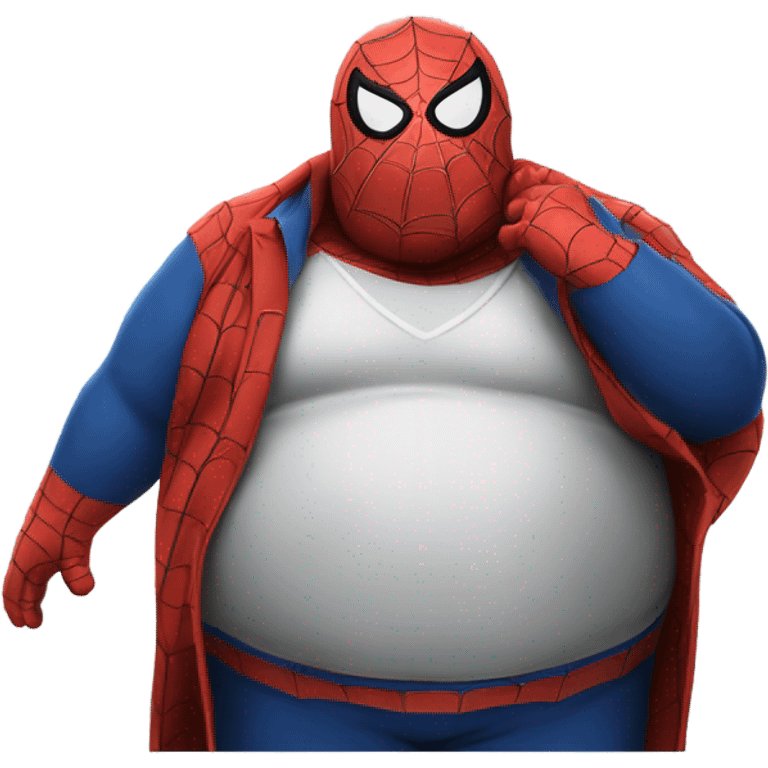 fat spider-man saluting emoji