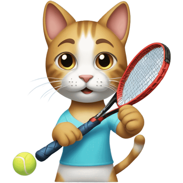 Cat with tennis racket emoji