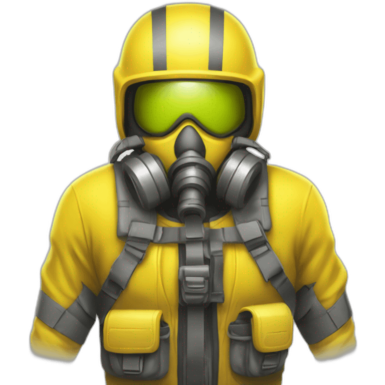 Tenue protection nucléaire jaune emoji