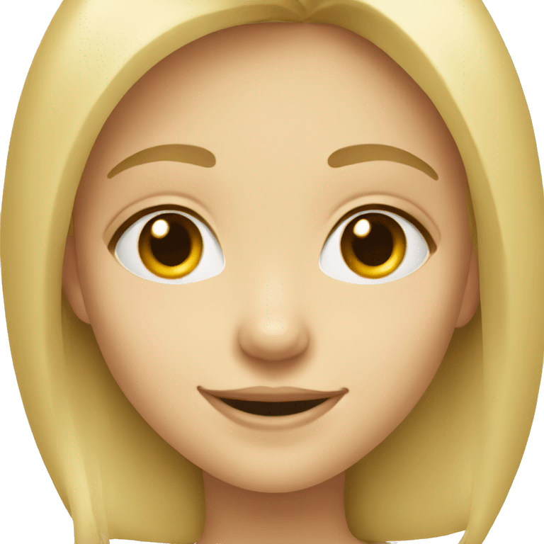 blonde girl smiling portrait emoji