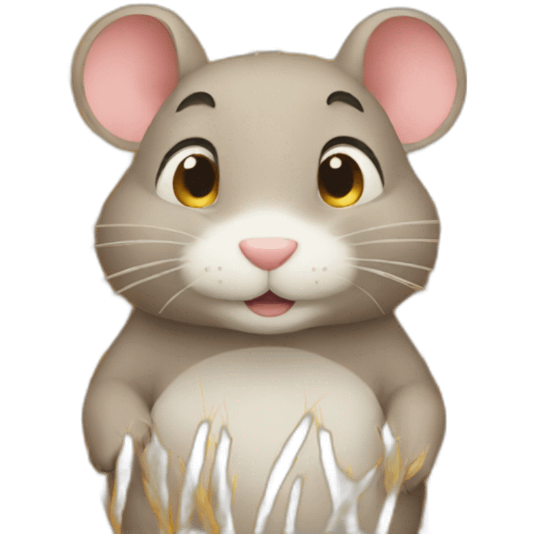 Rodent watching wheat emoji