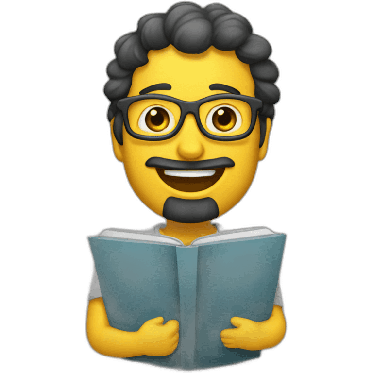 Ромашка и книги emoji