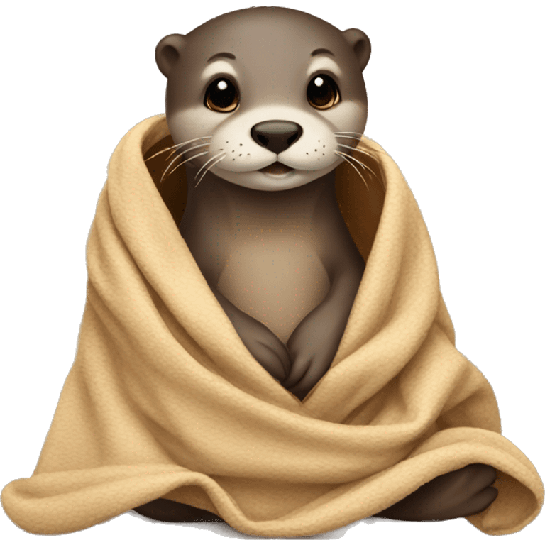 Otter with blanket emoji