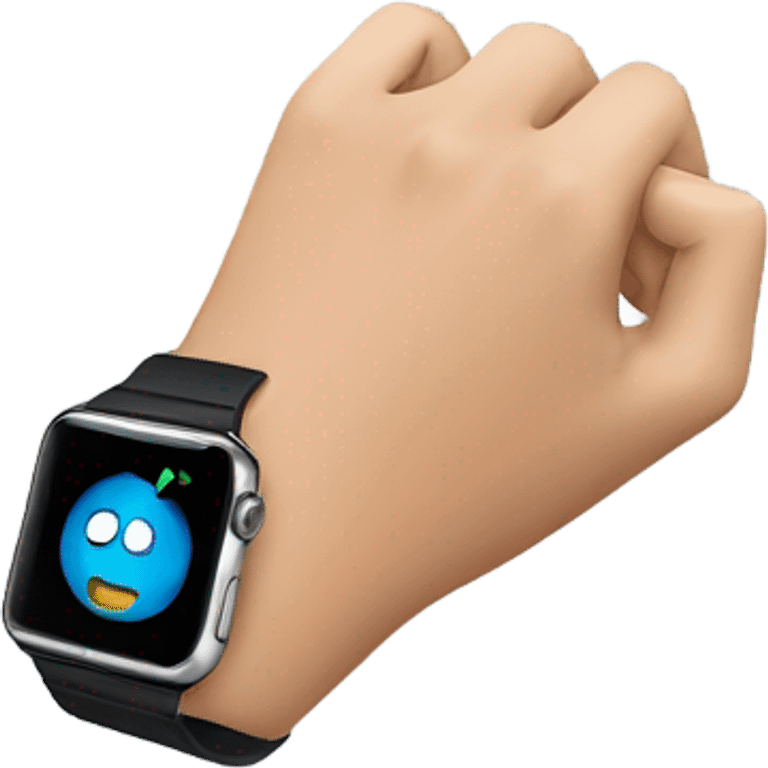 apple watch on the hand emoji