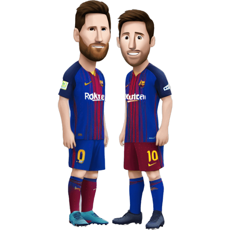 Messi con v azulada emoji