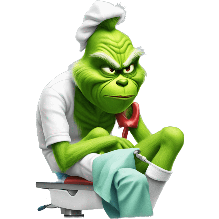 the grinch getting knee surgery emoji