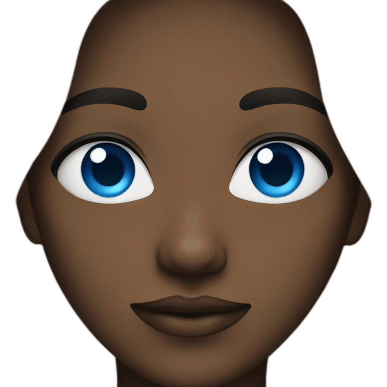 Black person with blue eyes  emoji