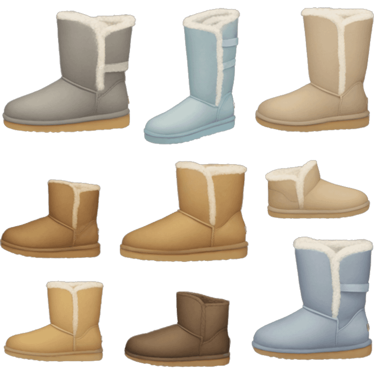 An aesthetic set of uggs emoji