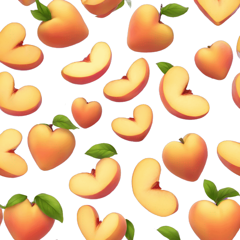 heart shape peach emoji