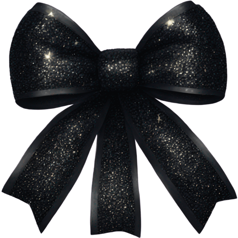 black sparkly bow emoji