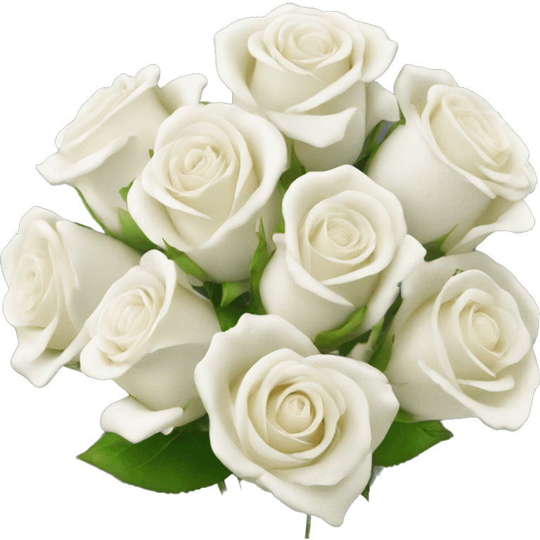 bouquet of white roses emoji