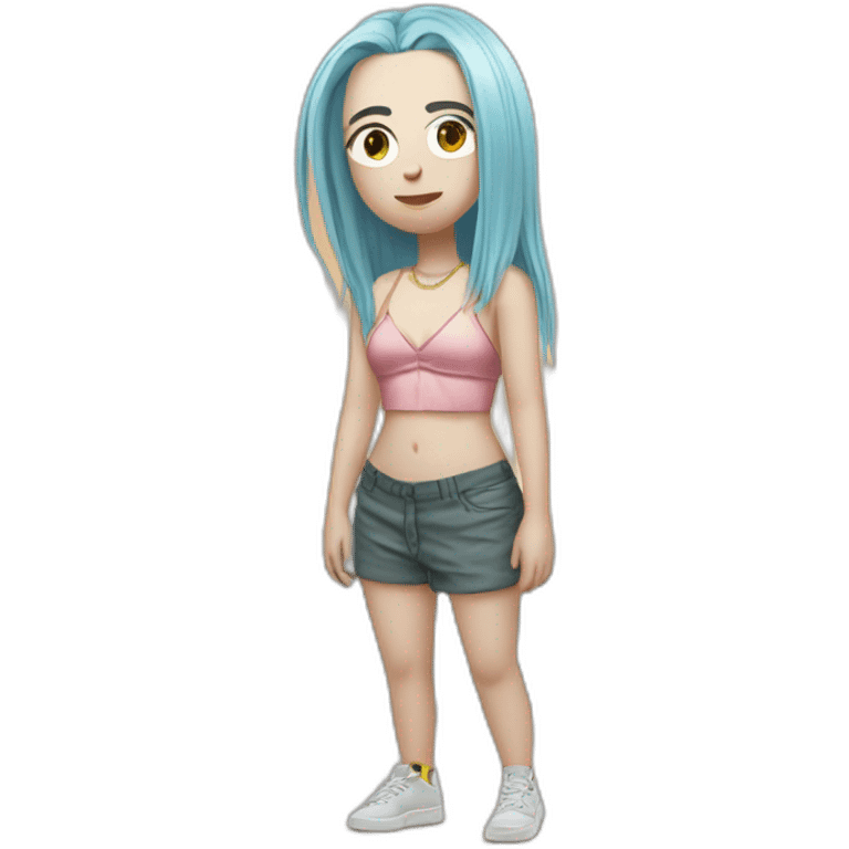 Billie Eilish plage debout emoji