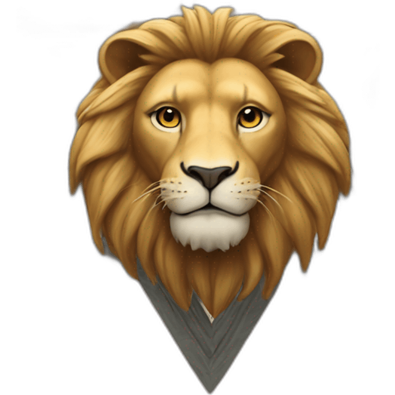 arms lion head inside a Star of David emoji