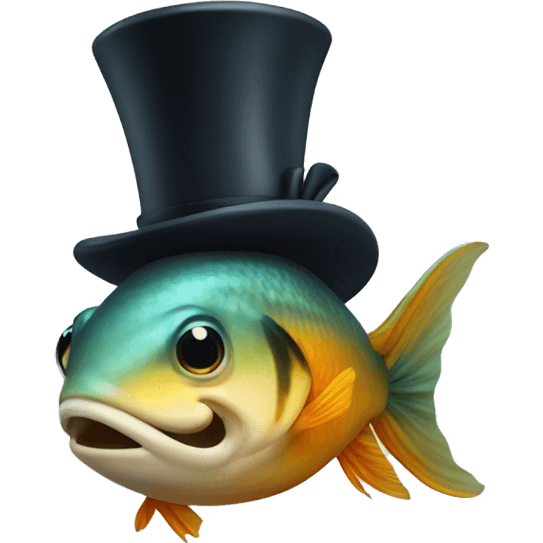 fish with top hat emoji