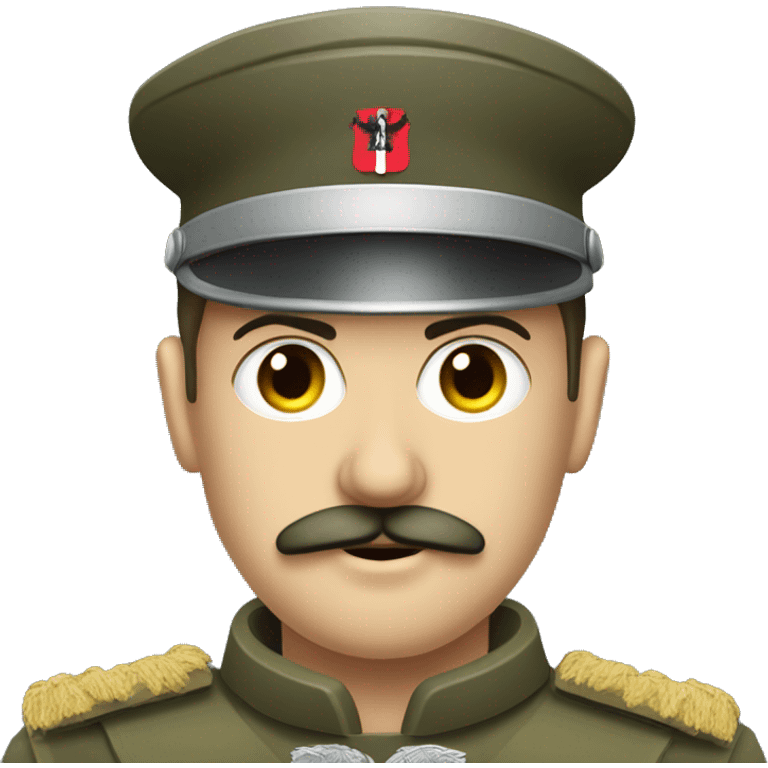 Austrian soldier with trapezoid mostache emoji