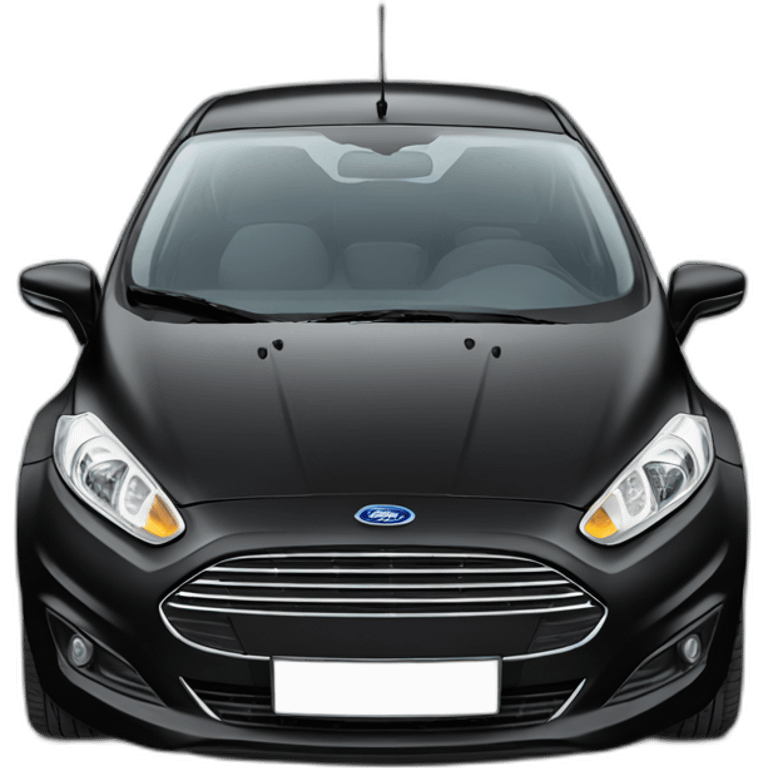 black ford fiesta 2014 front view emoji