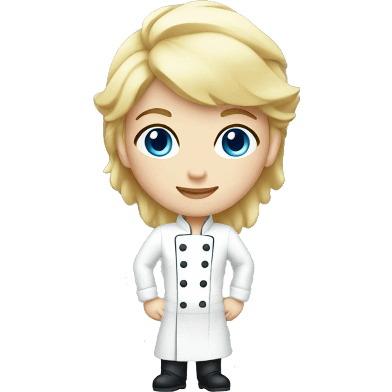 chef blond with blue eyes and white skin emoji