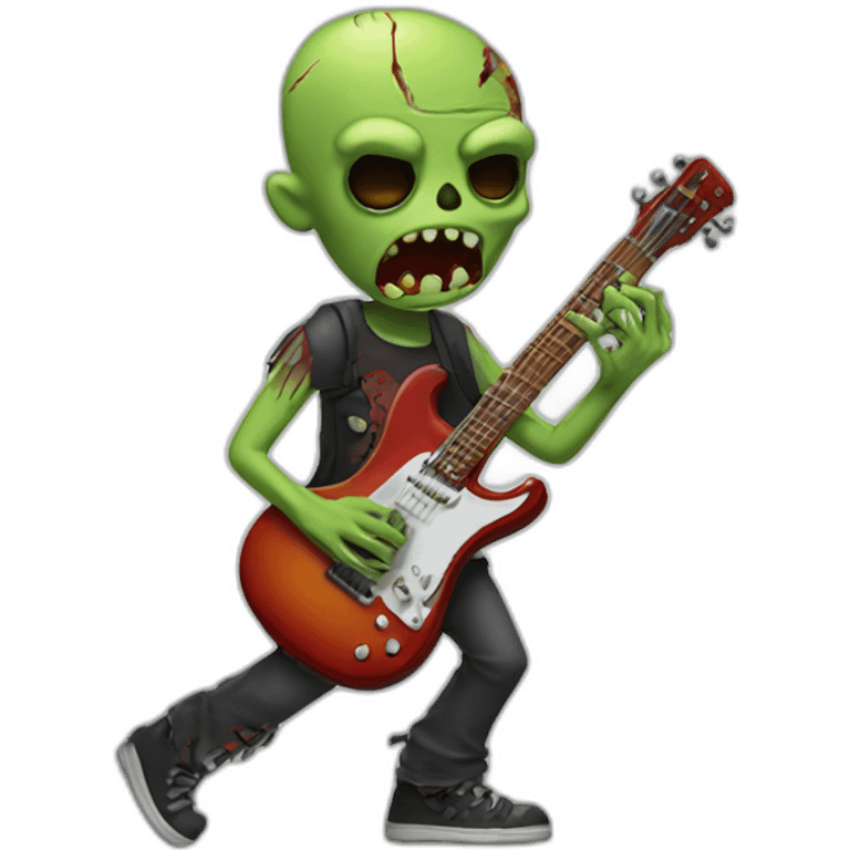 Zombie guitarist emoji